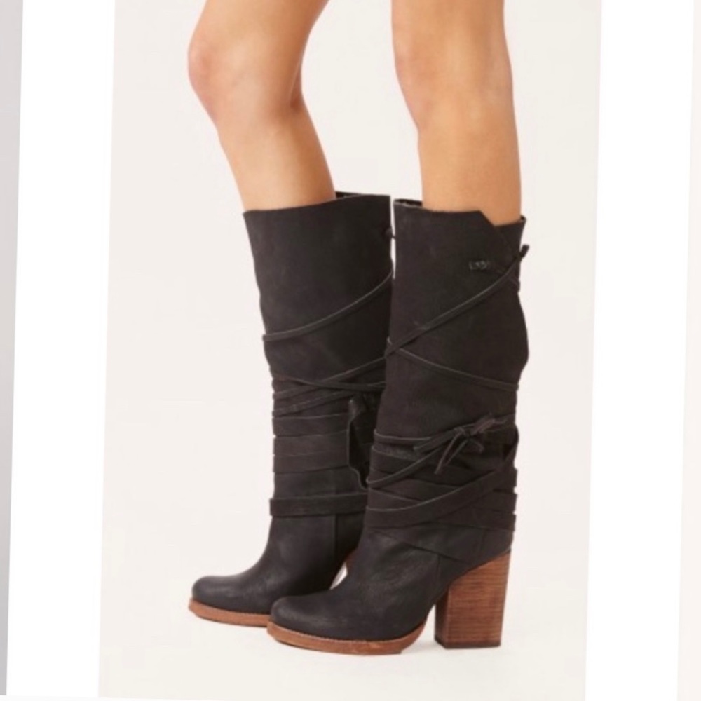 Free People Royal Flush Wrap Boots